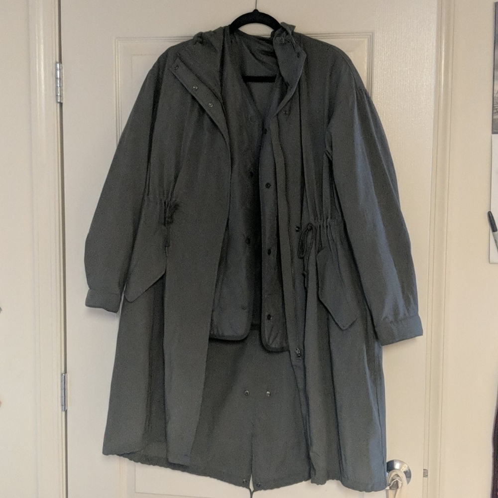 UNIQLO 2-in-1 Olive Green Jacket w/hood